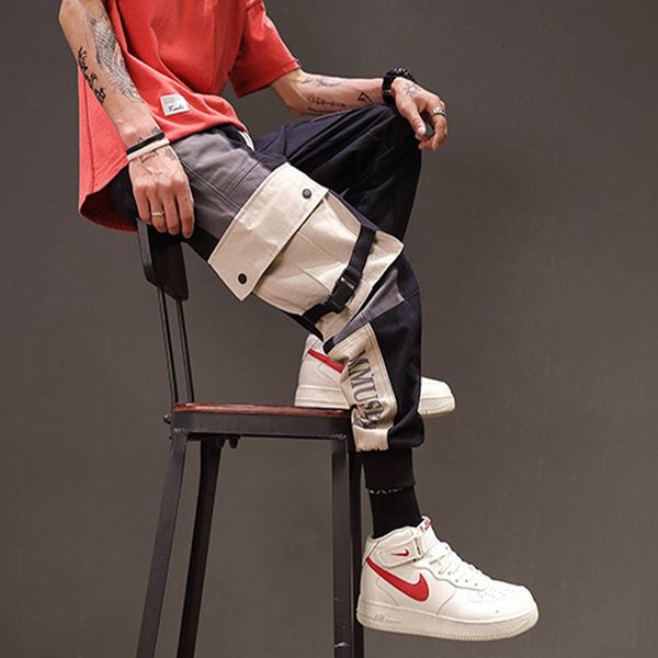 men hip hop cargo color block mens fashions sweatpants baggy joggers pants streetwear casual patchwork, Black
men hip hop cargo color block mens fashions sweatpants baggy joggers pants streetwear casual patchwork, Black