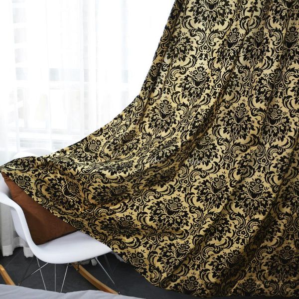 latest luxury golden flocked curtain for living room cortinas in bedding window salon home decor accessories & drapes
latest luxury golden flocked curtain for living room cortinas in bedding window salon home decor accessories & drapes