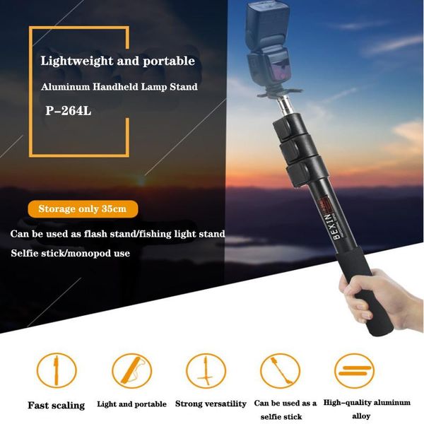 selfie monopods handheld lamp holder, multi-function camera flash, fill light, pole aluminum bracket
selfie monopods handheld lamp holder, multi-function camera flash, fill light, pole aluminum bracket