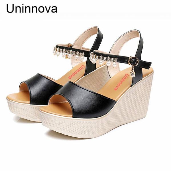 women's wedge platform high heel sandals comfortable leisure casual extral small size 32 plus 43 uninnova wsa009, Black
women's wedge platform high heel sandals comfortable leisure casual extral small size 32 plus 43 uninnova wsa009, Black