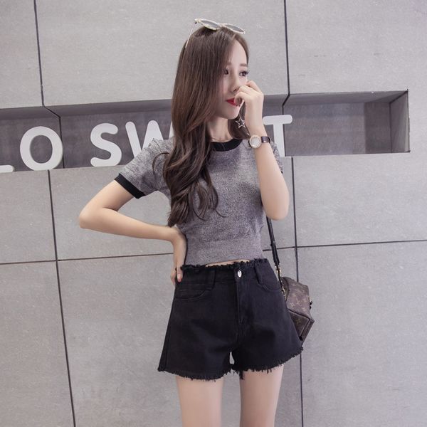 jeans make high-waisted brim pants long-legged summer joker female leisure students cultivate morality show fine elastic burrs, Blue
jeans make high-waisted brim pants long-legged summer joker female leisure students cultivate morality show fine elastic burrs, Blue