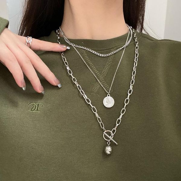 pendant necklaces simple hip hop queen's head round tag multi-layer necklace chain charm women's bar tiaodi rock jewelry, Silver
pendant necklaces simple hip hop queen's head round tag multi-layer necklace chain charm women's bar tiaodi rock jewelry, Silver
