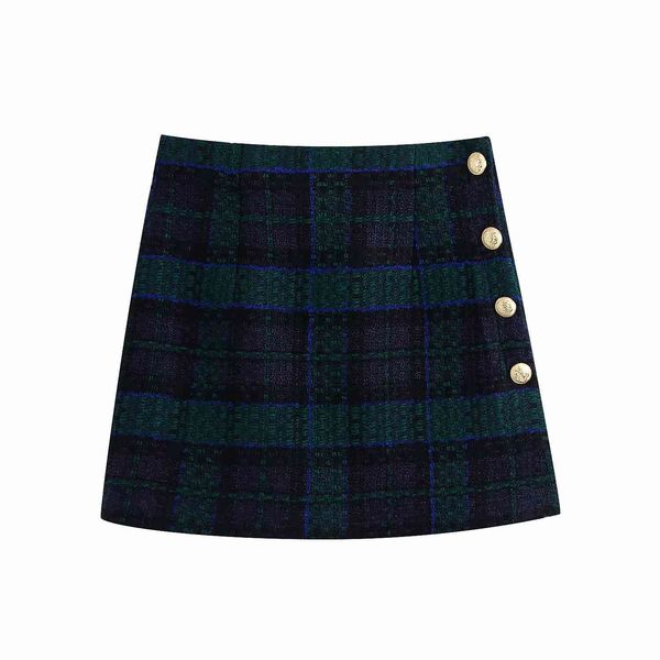 women plaid green thin fashion skirt female spring summer small fragrance wooled mini skirts for suits office lady outwear 210521, Black
women plaid green thin fashion skirt female spring summer small fragrance wooled mini skirts for suits office lady outwear 210521, Black