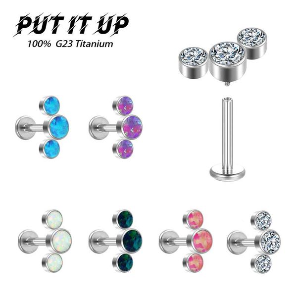 stud 16g simple opal earrings g23 f136 titanium labret lip studs cartilage wear men's and women's face decorative jewelry, Golden;silver
stud 16g simple opal earrings g23 f136 titanium labret lip studs cartilage wear men's and women's face decorative jewelry, Golden;silver