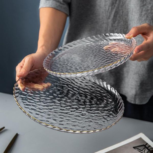 dishes & plates high-end glass plate fruit platter thick and durable salad dessert cake large flat traysdecorative
dishes & plates high-end glass plate fruit platter thick and durable salad dessert cake large flat traysdecorative