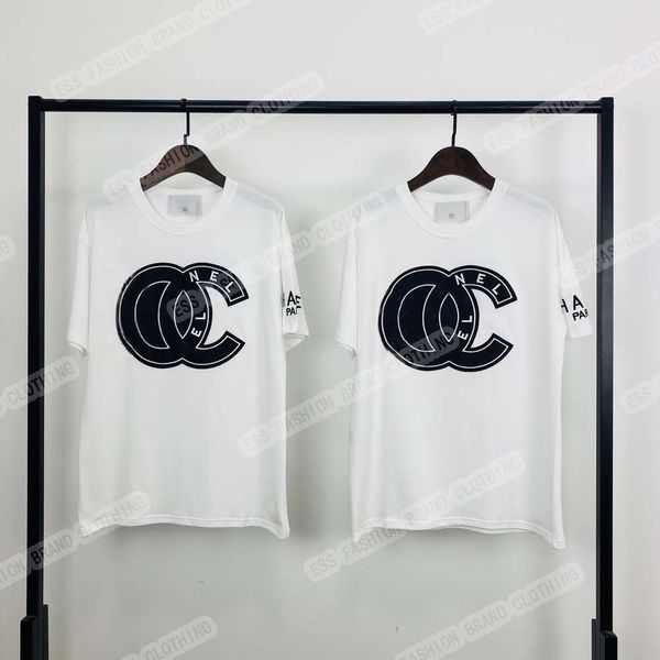 2021 summer classic two-letter t shirt patch embroidery couple loose casual short-sleeved tshirts, White
2021 summer classic two-letter t shirt patch embroidery couple loose casual short-sleeved tshirts, White
