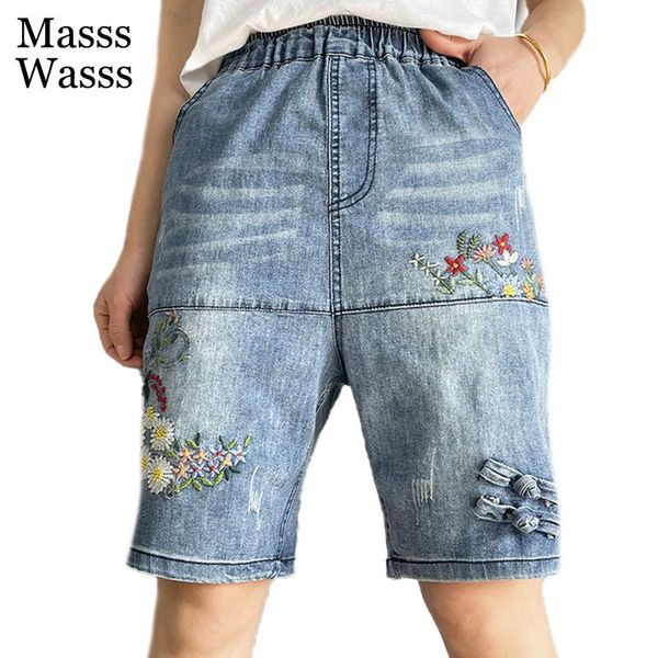 masss wasss chinese style summer 2021 ladies floral printed denim shorts women elastic buttons jeans girl loose casual pantalons women', Blue
masss wasss chinese style summer 2021 ladies floral printed denim shorts women elastic buttons jeans girl loose casual pantalons women', Blue