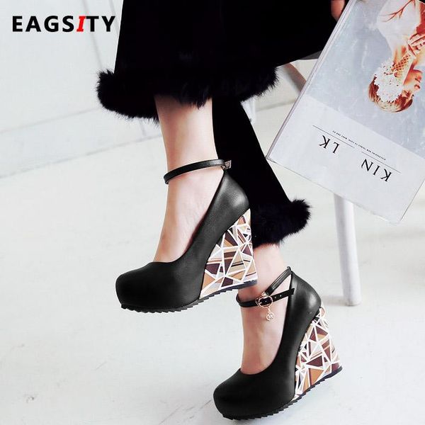 classic women wedge shoes round toe pumps high heels platform mary jane office lady party cute dress, Black
classic women wedge shoes round toe pumps high heels platform mary jane office lady party cute dress, Black