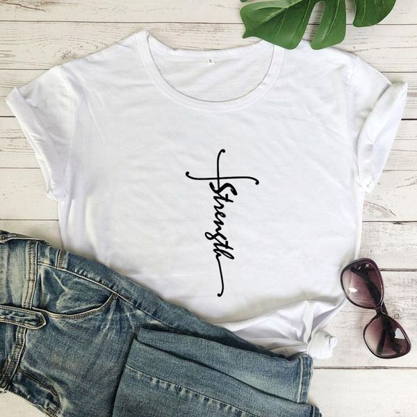 women's t-shirt strength fashion funny graphic women t shirt cotton short sleeve tees o neck casual tshirt harajuku female clothi, White
women's t-shirt strength fashion funny graphic women t shirt cotton short sleeve tees o neck casual tshirt harajuku female clothi, White