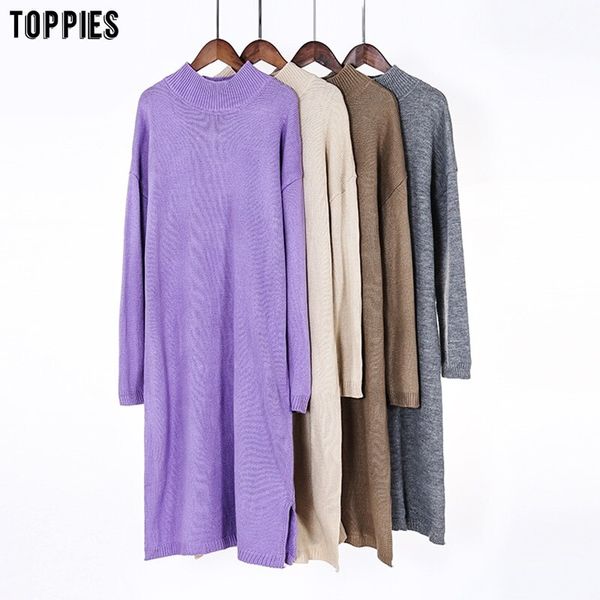 Toppies Women Knitted Dress Casual Sweater Dress Solid Color Loose Pullovers Autumn Winter Clothes, Apricot
Toppies Women Knitted Dress Casual Sweater Dress Solid Color Loose Pullovers Autumn Winter Clothes, Apricot