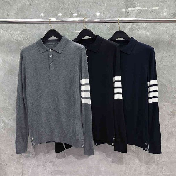 dongguan brand direct sale tb long sleeve men's spring and autumn korean loose four bar knitted lapel women's polo, White;black
dongguan brand direct sale tb long sleeve men's spring and autumn korean loose four bar knitted lapel women's polo, White;black