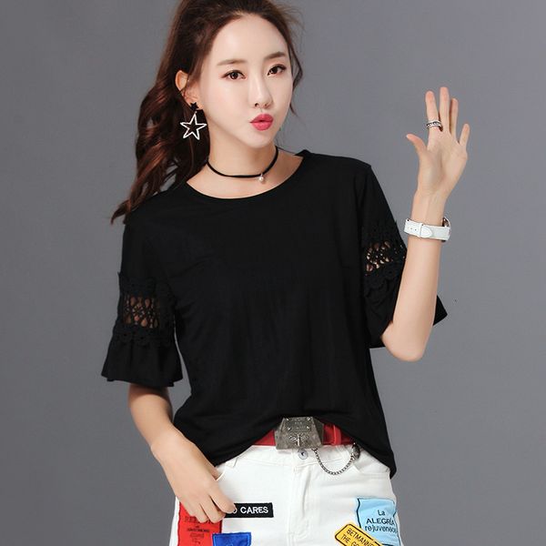 T-shirt 2021 summer new splicing short sleeve T-shirt loose round neck bottomed shirt women's Top 1030, White
T-shirt 2021 summer new splicing short sleeve T-shirt loose round neck bottomed shirt women's Top 1030, White