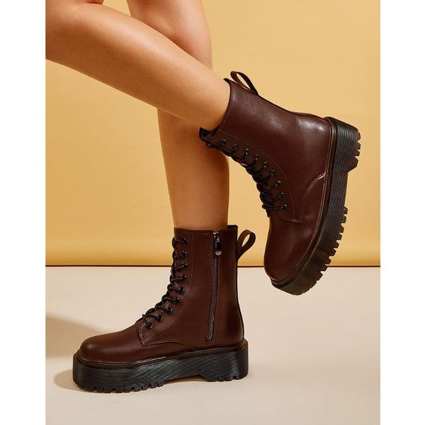 boots 2021 female motorcycle round toe square heel zip med ankle booties platform autumn office lady comfy women shoes, Black
boots 2021 female motorcycle round toe square heel zip med ankle booties platform autumn office lady comfy women shoes, Black