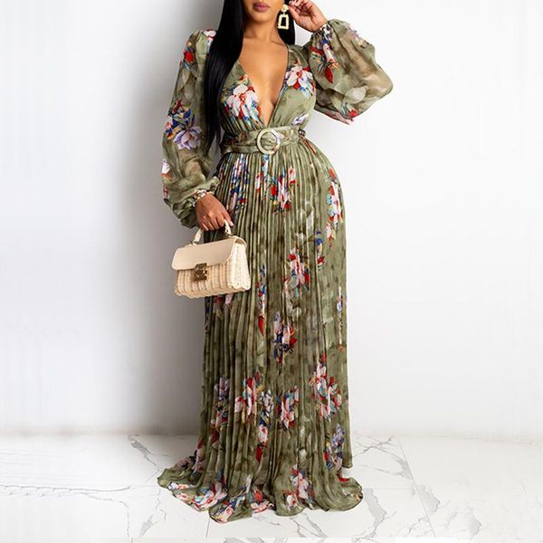 casual dresses v neck spring pleated dress women's vintage floral print long female loose elegant chic party club beach vestidos, Black;gray
casual dresses v neck spring pleated dress women's vintage floral print long female loose elegant chic party club beach vestidos, Black;gray