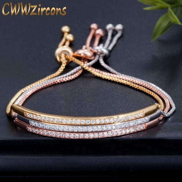 cwwzircons adjustable bracelet bangle for women captivate bar slider brilliant cz rose gold color jewelry pulseira feminia cb089, Golden;silver
cwwzircons adjustable bracelet bangle for women captivate bar slider brilliant cz rose gold color jewelry pulseira feminia cb089, Golden;silver