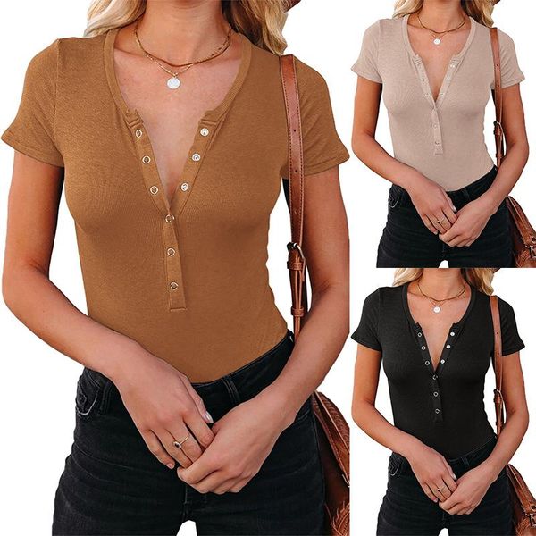 littlehousegirl -selling spring and summer women's button v-neck short-sleeved t-shirt ladies luxurious elegant, White
littlehousegirl -selling spring and summer women's button v-neck short-sleeved t-shirt ladies luxurious elegant, White