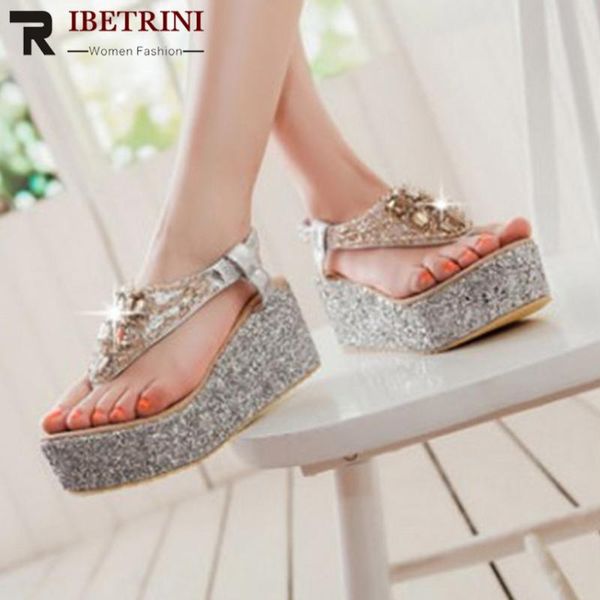 dress shoes ribetrini ins shining rhinestone women high glitters platform sandals summer wedges beach, Black
dress shoes ribetrini ins shining rhinestone women high glitters platform sandals summer wedges beach, Black