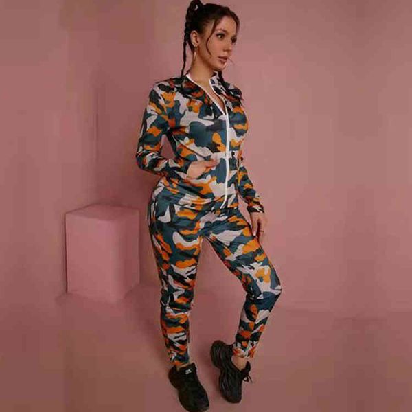 8069 women's autumn and winter sports leisure fashion printed camouflage two-piece set, Gray
8069 women's autumn and winter sports leisure fashion printed camouflage two-piece set, Gray