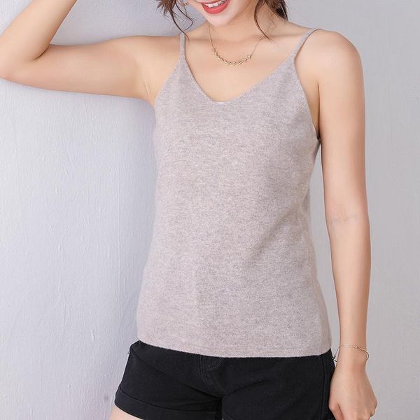 women's vests spring and summer short ladies sleeveless sweater v-neck fashion wild cashmere knit solid color wool camisole pullover, Black;white
women's vests spring and summer short ladies sleeveless sweater v-neck fashion wild cashmere knit solid color wool camisole pullover, Black;white