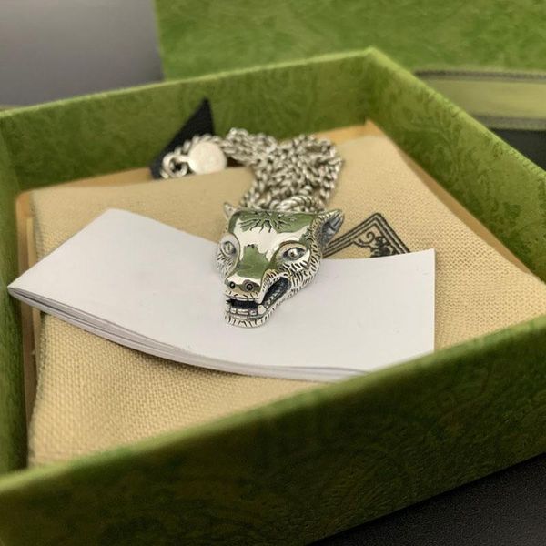chains 925 sterling silver retro wolf head pendant necklace fashion wild trend hip hop party handsome jewelry
chains 925 sterling silver retro wolf head pendant necklace fashion wild trend hip hop party handsome jewelry