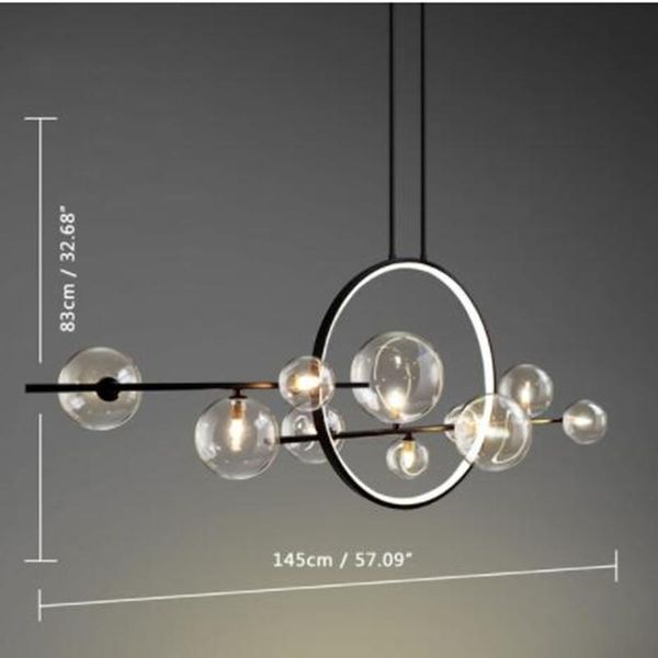 pendant lamps design glass bubble chandelier led nordic black kitchen island hanging lights round ring decor lighting fixtures 110-220v
pendant lamps design glass bubble chandelier led nordic black kitchen island hanging lights round ring decor lighting fixtures 110-220v