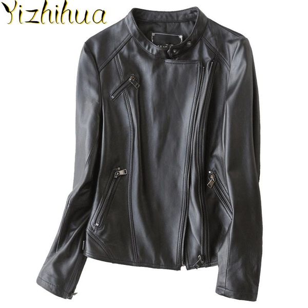 women's leather & faux fashion genuine 2021 jacket women real sheepskin coat female spring short slim jackets for casaco 700101, Black
women's leather & faux fashion genuine 2021 jacket women real sheepskin coat female spring short slim jackets for casaco 700101, Black