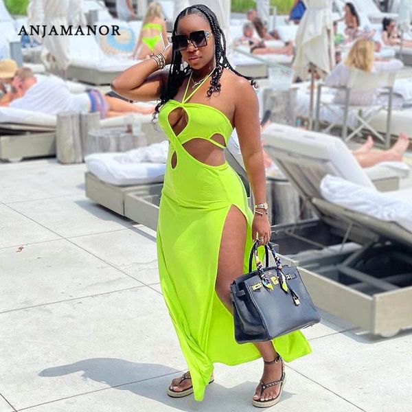 casual dresses anjamanor beach vacation for women summer 2021 clubwear backless halter high split maxi dress with cutouts d85-cz21, Black;gray
casual dresses anjamanor beach vacation for women summer 2021 clubwear backless halter high split maxi dress with cutouts d85-cz21, Black;gray