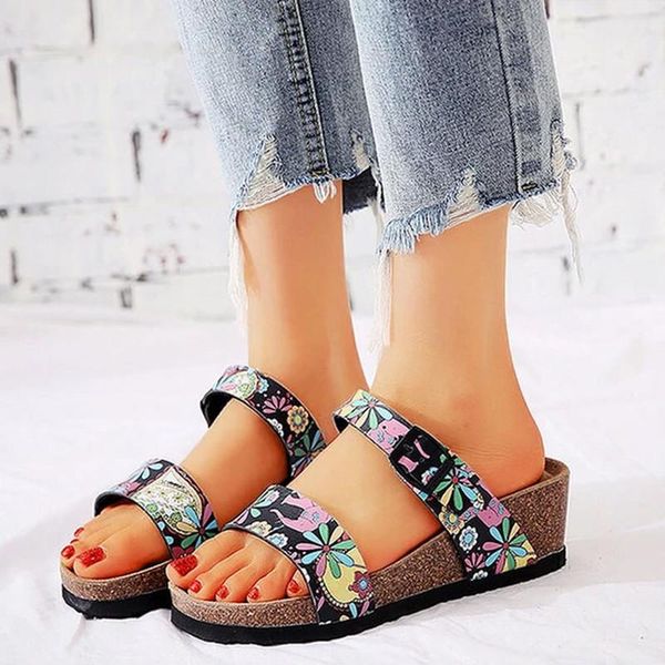 slippers women summer beach mid heels shoes woman pu leather slides open toe soft cork sandalias mujer sapato feminino d453, Black
slippers women summer beach mid heels shoes woman pu leather slides open toe soft cork sandalias mujer sapato feminino d453, Black