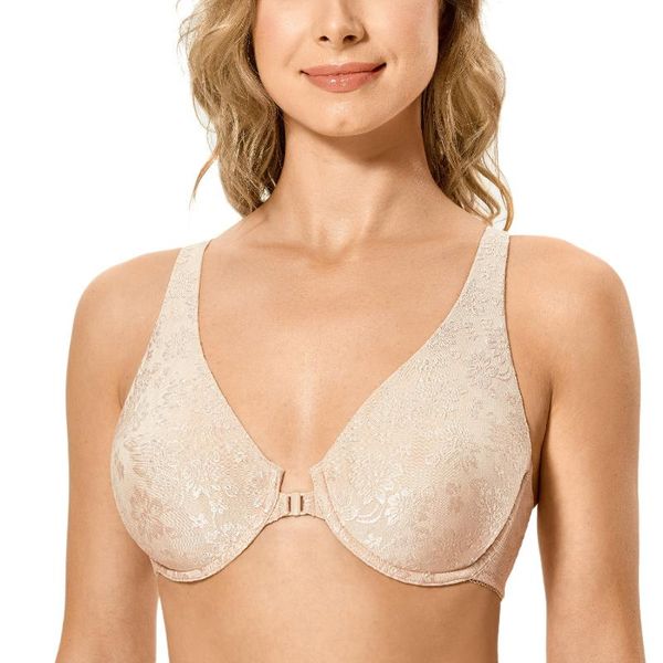 bras women's plus size floral lace unlined front closure bra jacquard underwire racerback non-padded, Red;black
bras women's plus size floral lace unlined front closure bra jacquard underwire racerback non-padded, Red;black
