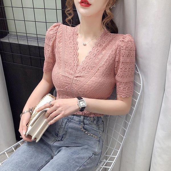 fashion short-sleeved lace woman tshirts 2021 summer korean short shirt women's v-neck puff sleeve for t-shirt, White
fashion short-sleeved lace woman tshirts 2021 summer korean short shirt women's v-neck puff sleeve for t-shirt, White