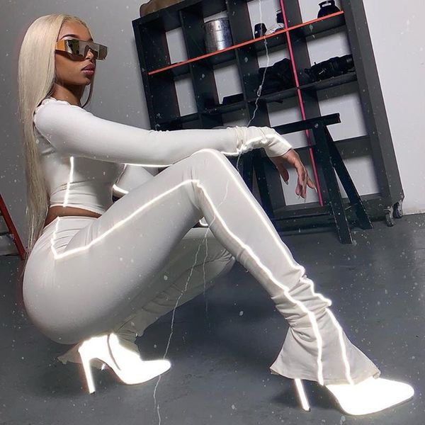 two piece dress 2021 spring long sleeve crop pants suit reflective striped patchwork tracksuit women 2 set casual outfit zipper, White
two piece dress 2021 spring long sleeve crop pants suit reflective striped patchwork tracksuit women 2 set casual outfit zipper, White
