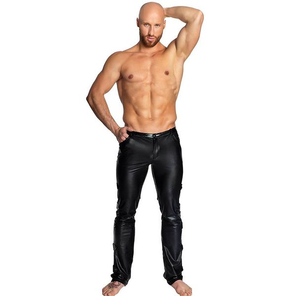 men's pants men nightclub bar performance leather trousers slim fit zipper black
men's pants men nightclub bar performance leather trousers slim fit zipper black