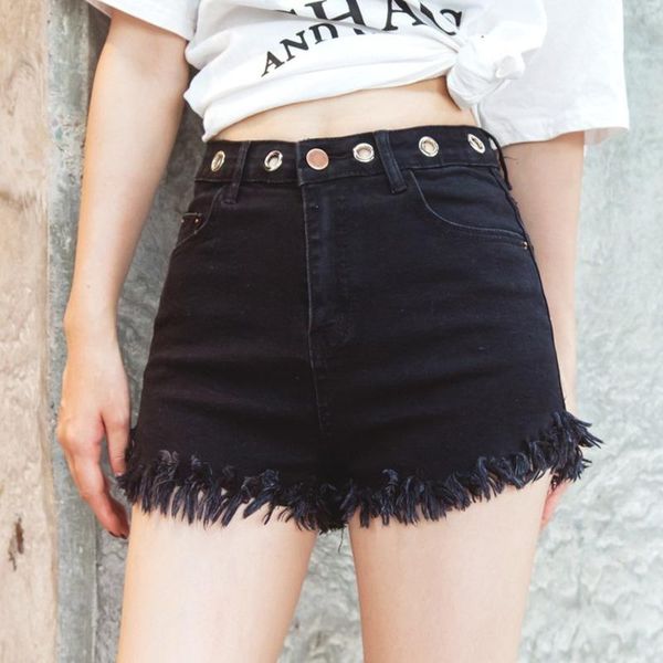 women's jeans wllwlp summer korean street fashion washed denim shorts rough edges high waist hole detail woman a280, Blue
women's jeans wllwlp summer korean street fashion washed denim shorts rough edges high waist hole detail woman a280, Blue