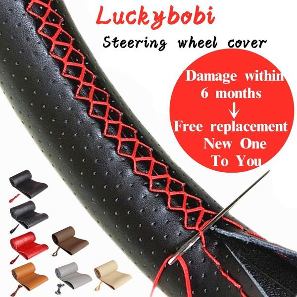 steering wheel covers universal pu leather car auto cover with needles and thread breathability skid-proof vehicle
steering wheel covers universal pu leather car auto cover with needles and thread breathability skid-proof vehicle
