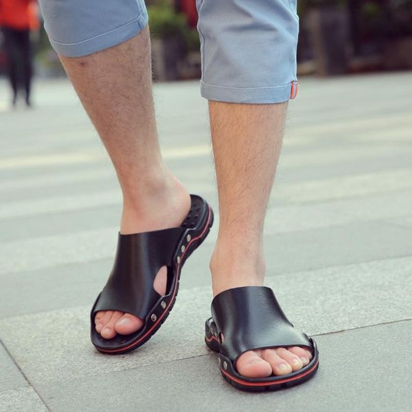 slippers sagace summer casual solid rivet leather anti-slip flat with soft bottom breathable work playa men 2021feb21, Black
slippers sagace summer casual solid rivet leather anti-slip flat with soft bottom breathable work playa men 2021feb21, Black
