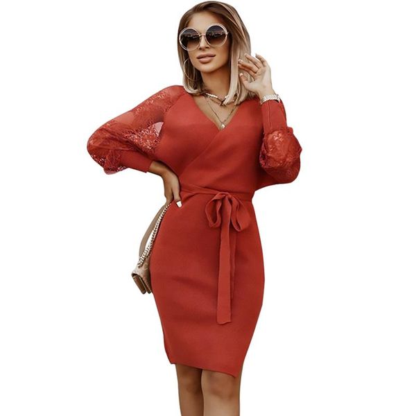 casual dresses women lace knit dress solid color plus size v-neck long sleeve bandage elegant party ladies mini, Black;gray
casual dresses women lace knit dress solid color plus size v-neck long sleeve bandage elegant party ladies mini, Black;gray