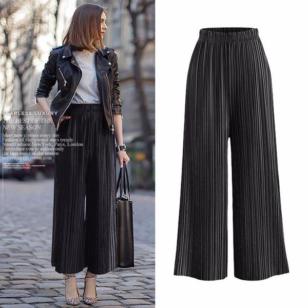 women's pants & capris l-5xl plus size casual women trousers 2021 spring fashion high waist pleated wide leg autumn female ankle-length, Black;white
women's pants & capris l-5xl plus size casual women trousers 2021 spring fashion high waist pleated wide leg autumn female ankle-length, Black;white