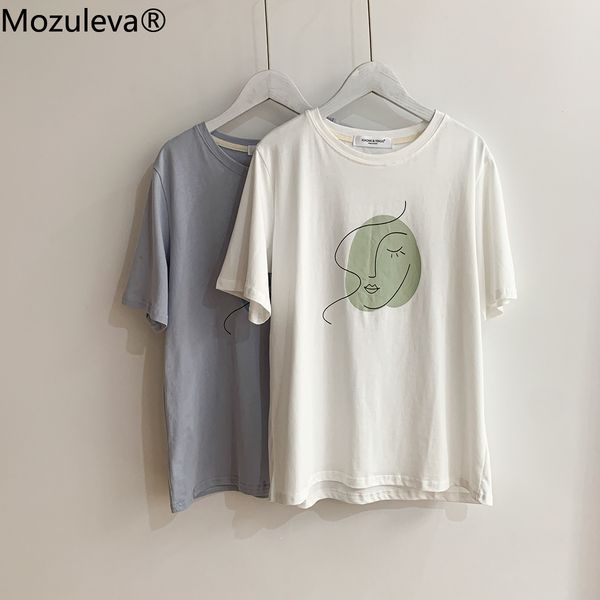 mozuleva summer t-shirt 2021 o-neck abstract art printing short sleeve loose cotton t-shirt women chic girls harajuku tees, White
mozuleva summer t-shirt 2021 o-neck abstract art printing short sleeve loose cotton t-shirt women chic girls harajuku tees, White