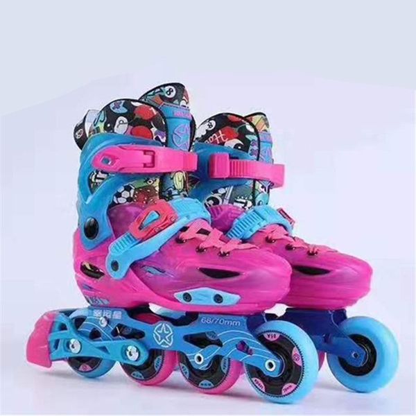 kids single line roller skates sneaker blue rose inline skating shoes with brake system for children outdoor sports street road &
kids single line roller skates sneaker blue rose inline skating shoes with brake system for children outdoor sports street road &