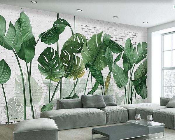 wallpapers custom wallpaper hand-painted brick wall plant banana leaf long style living room tv background 3d
wallpapers custom wallpaper hand-painted brick wall plant banana leaf long style living room tv background 3d