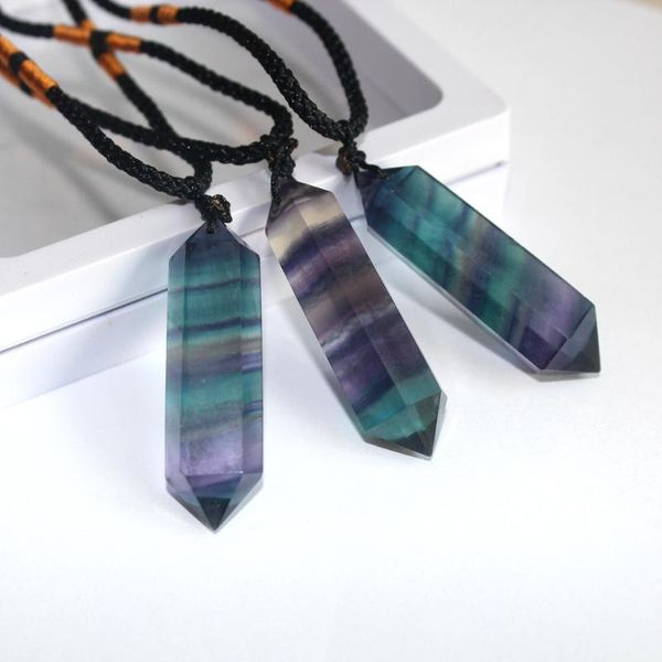 natural rainbow flourite double point polishing crystal stone wand pendant mine energy quartz for healing decorative objects &
natural rainbow flourite double point polishing crystal stone wand pendant mine energy quartz for healing decorative objects &