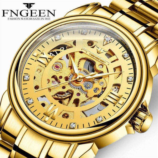 wristwatches fngeen brand golden mechanical watch menfashion engraving dial steel skeleton clock automatic watches male diamond wristwatch, Slivery;brown
wristwatches fngeen brand golden mechanical watch menfashion engraving dial steel skeleton clock automatic watches male diamond wristwatch, Slivery;brown