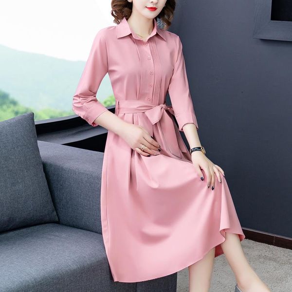 casual dresses pink elegant long sleeve midi shirt dress spring autumn korean fashion party vestidos 2021 women bodycon solid, Black;gray
casual dresses pink elegant long sleeve midi shirt dress spring autumn korean fashion party vestidos 2021 women bodycon solid, Black;gray