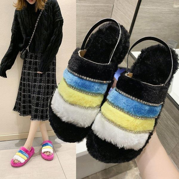 summer women sandals fashion furry rhinestones outdoor beach thick bottom open-toe shoes femmes sandales, Black
summer women sandals fashion furry rhinestones outdoor beach thick bottom open-toe shoes femmes sandales, Black