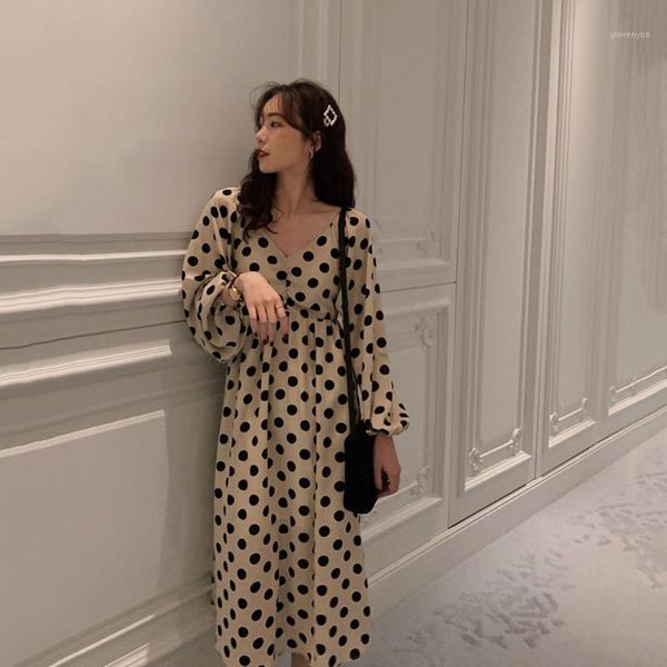 casual dresses french polka dot chiffon beach women elegant dress fashion long puff sleeve v-neck tunic party midi sweet, Black;gray
casual dresses french polka dot chiffon beach women elegant dress fashion long puff sleeve v-neck tunic party midi sweet, Black;gray