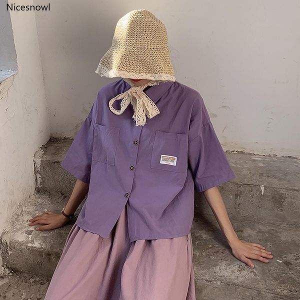 women's blouses & shirts casual summer preppy style womens and loose fashion brand korean clothes blusas mujer de moda 2021 hipster, White
women's blouses & shirts casual summer preppy style womens and loose fashion brand korean clothes blusas mujer de moda 2021 hipster, White
