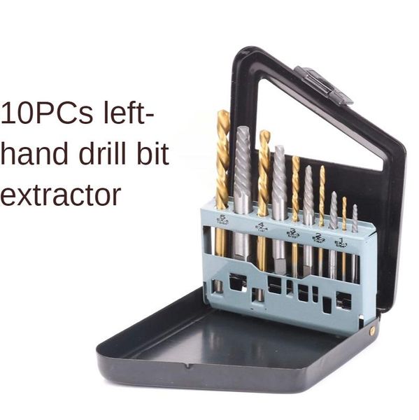 professional hand tool sets 10pcs broken wire extractor high speed steel titanium plated british left-hand auger bit screw reverse tooth rem
professional hand tool sets 10pcs broken wire extractor high speed steel titanium plated british left-hand auger bit screw reverse tooth rem