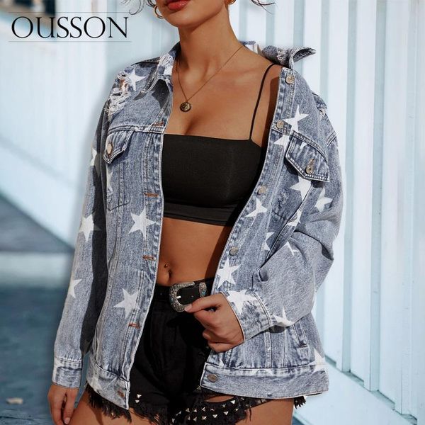 women's jackets spring autumn five pointed star jeans jacket for women casual vintage denim female outwear, Black;brown
women's jackets spring autumn five pointed star jeans jacket for women casual vintage denim female outwear, Black;brown