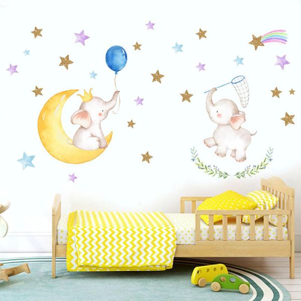 cute cartoon elephant nursery wall stickers stars cloud kids room decoration baby home art decals animal wallpaper
cute cartoon elephant nursery wall stickers stars cloud kids room decoration baby home art decals animal wallpaper