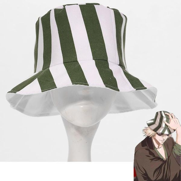party masks anime bleach urahara kisuke cosplay hat cap bucket green white striped men women summer cool fashion
party masks anime bleach urahara kisuke cosplay hat cap bucket green white striped men women summer cool fashion